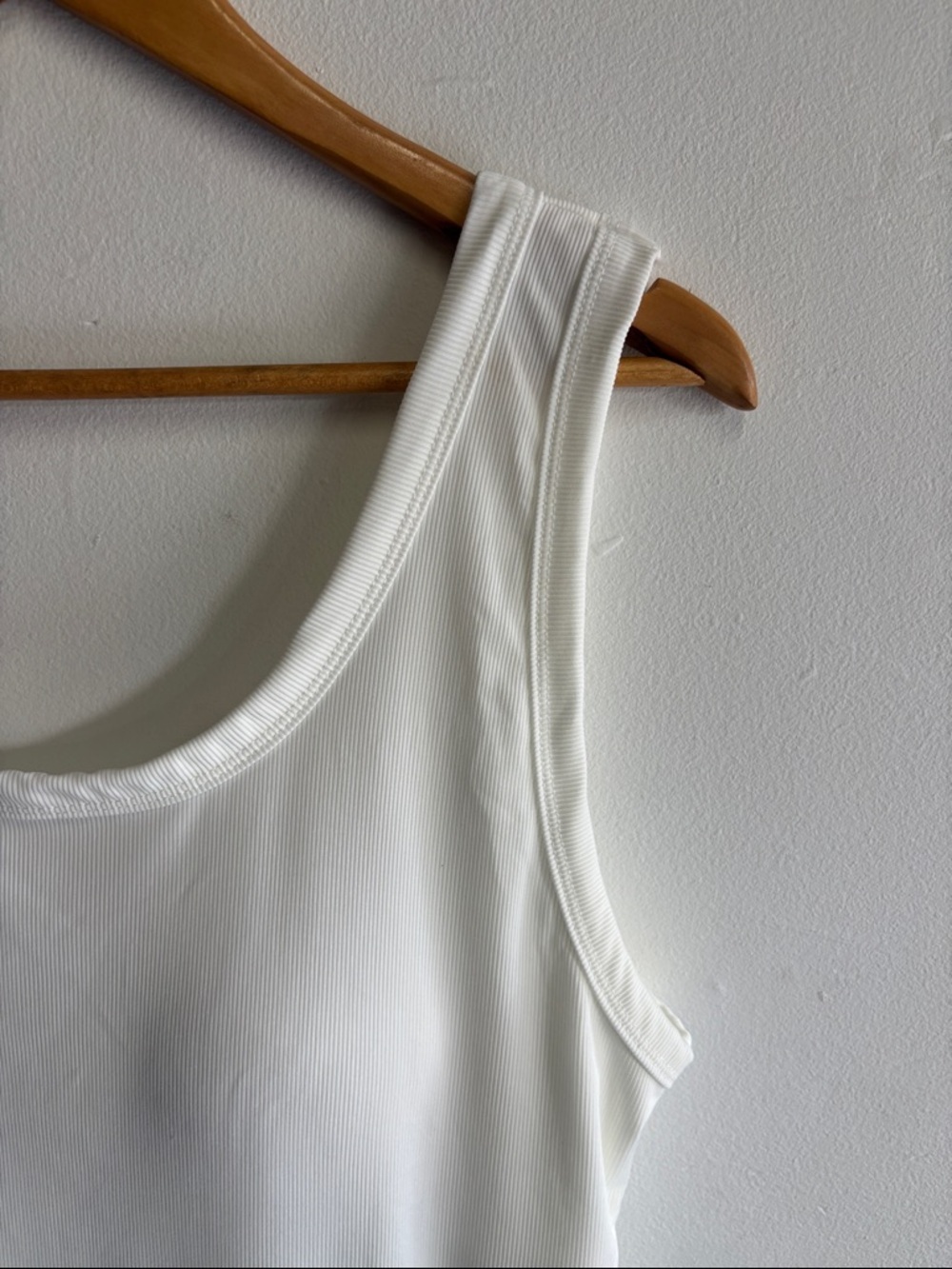 Classic White Scoop Neck Women's Tank Top.  padded